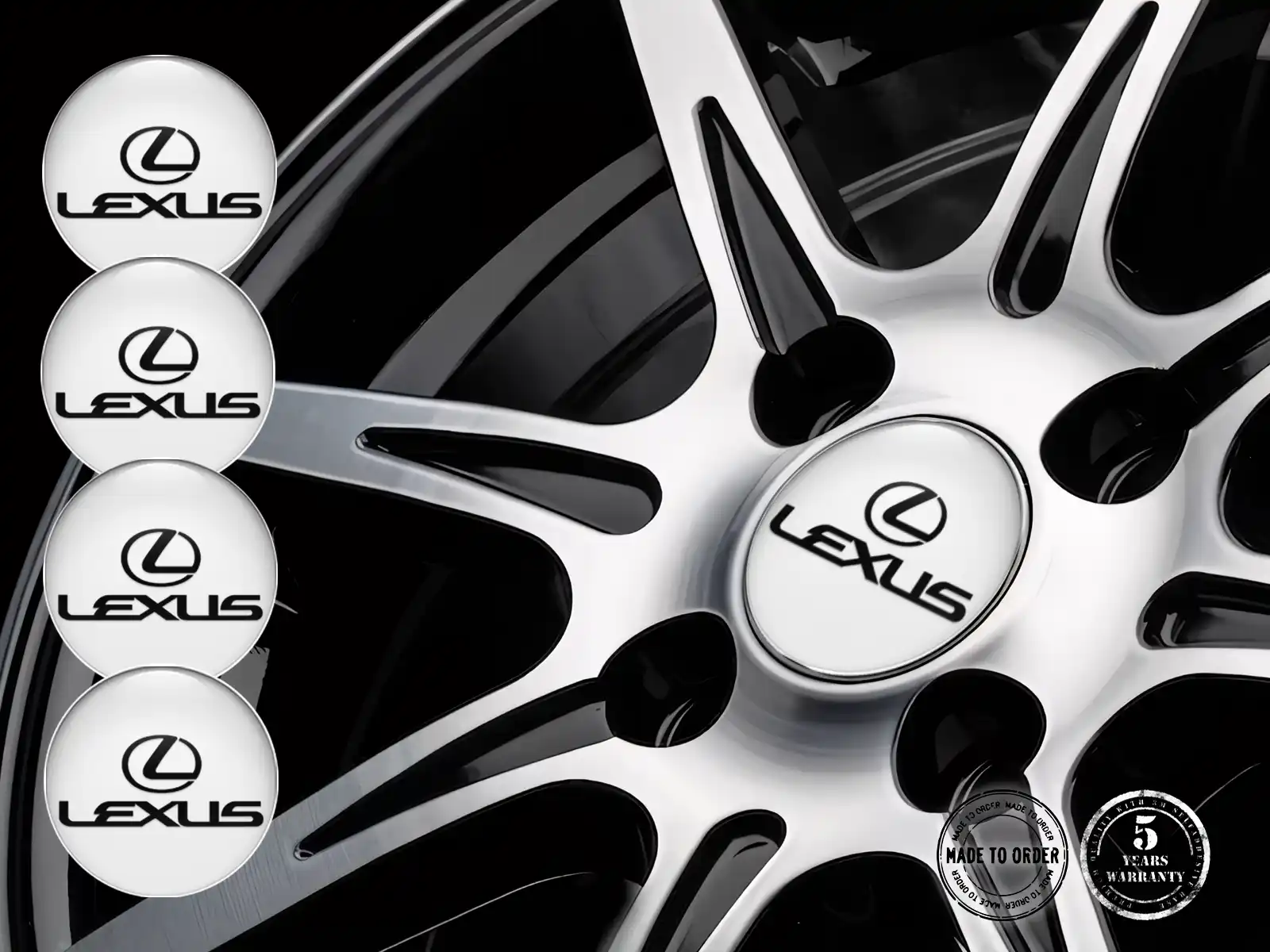 Lexus Pegatinas de Aro Autos Edición de Cúpula Bombada